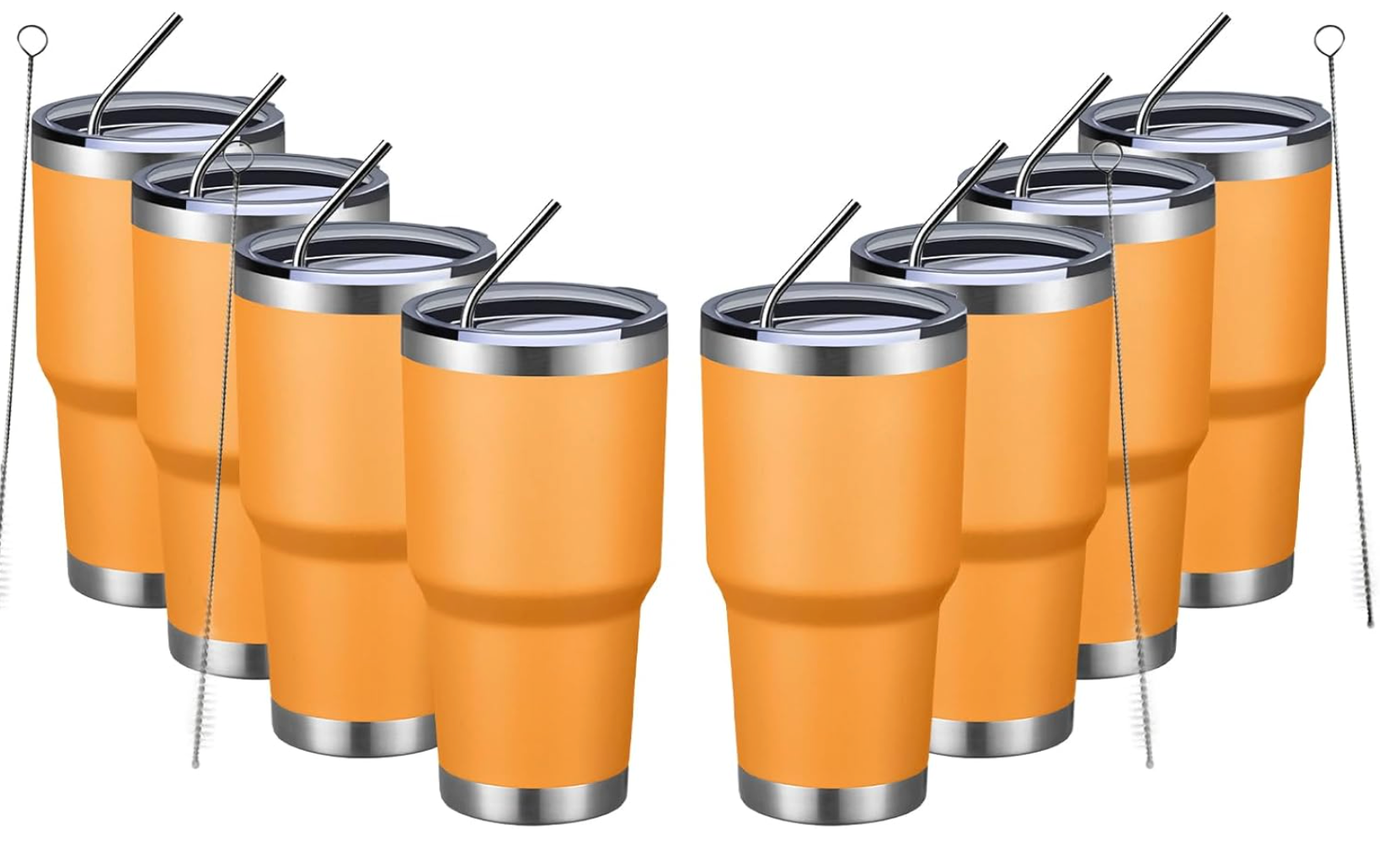 30oz Stainless Steel Double Vacuum Insulated Tumbler (w/ Lids)