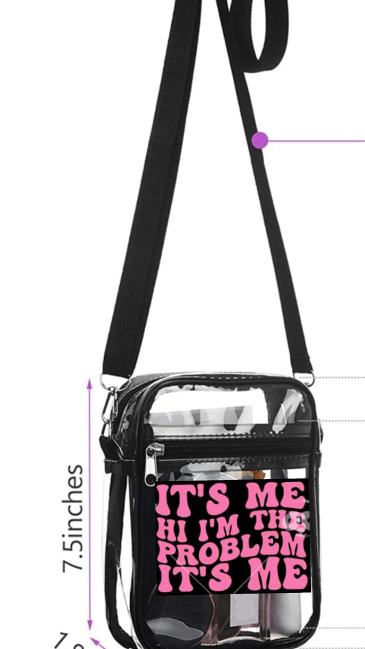 Clear crossbody concert bag